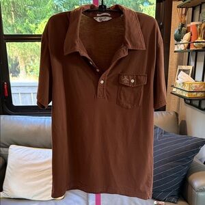 Original Penguin Brown Polo Shirt with Pocket size XL